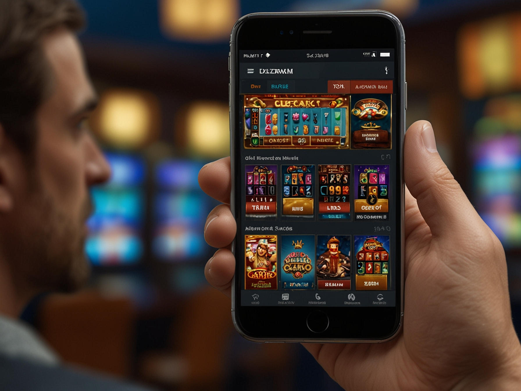 Versione mobile Fezbet su smartphone